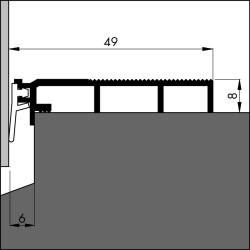 Ellen Slijtdorpel Anb-7N 300cm Alu Acryl