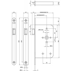 ASSA ABLOY Loopslot 2465/14U - DM 60 - 235x20mm - D1/2/3/4