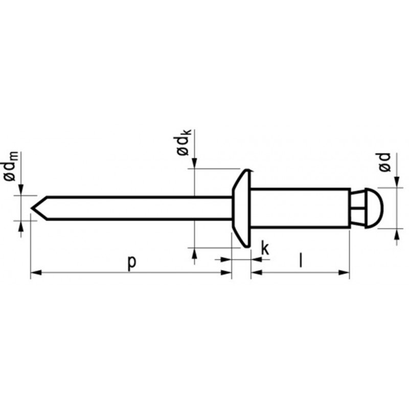 Spreidnagel Alu/Stl 1301 4