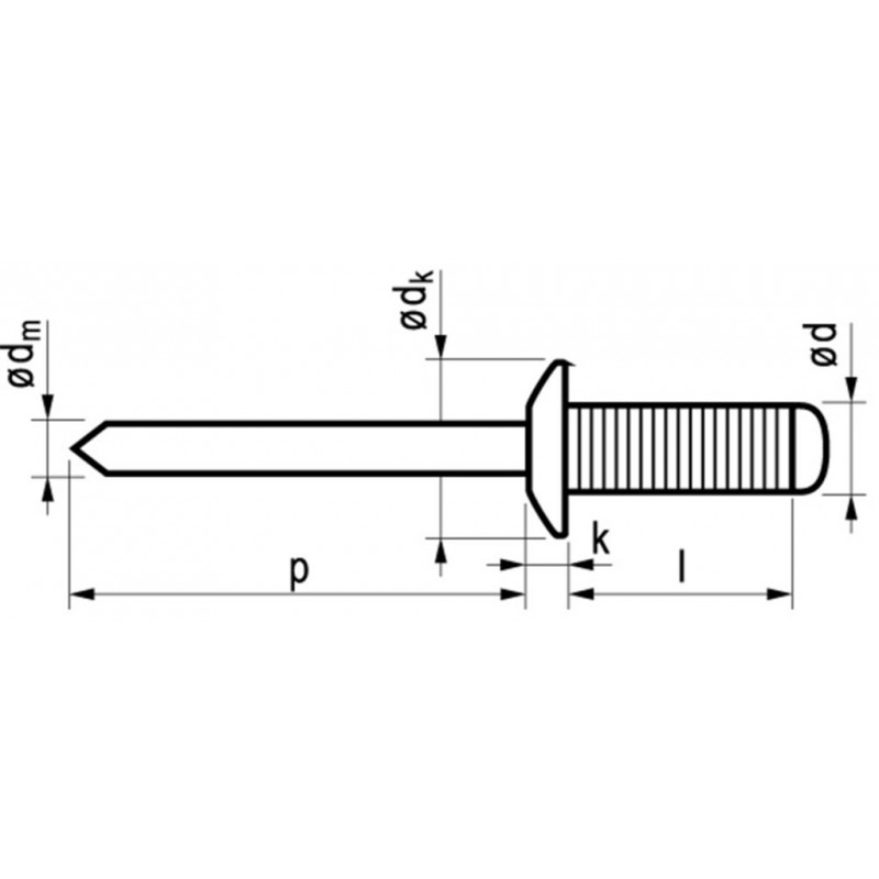 Popnagel Groeven Alu/Stl 1601 4