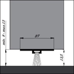 ELLEN DORPELSTRIP DBS-BORSTEL 100CM ALU