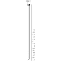 Union Afwerknagel/Brad Type N 25Mm Rvs - 2500 stuks