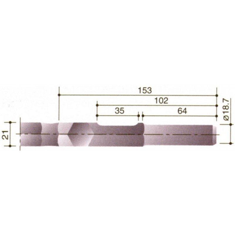 Beitel Plat 25X300Mm 21Mm-Zk Kan/Mak