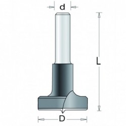 Rvs Scharnierboor 4626 26Mm Hm Kolf 8Mm