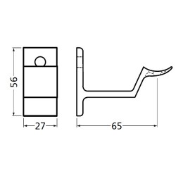 HERMETA LEUNINGH 3543 65MM HOL M8 F1