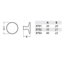 HERMETA SCHAALKNOP 3751 ROND 30MM F1