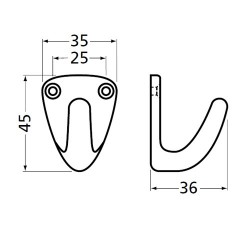 HERMETA HANDDOEKHAAK 0551 F1