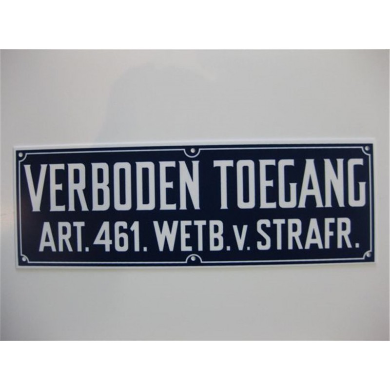 Bord 12X35 Pvc Verboden Toeg Art 461