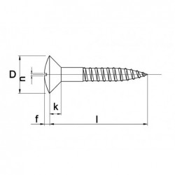 Houtschroef Din95 Lk 3X16Mm Ms - 200 stuks