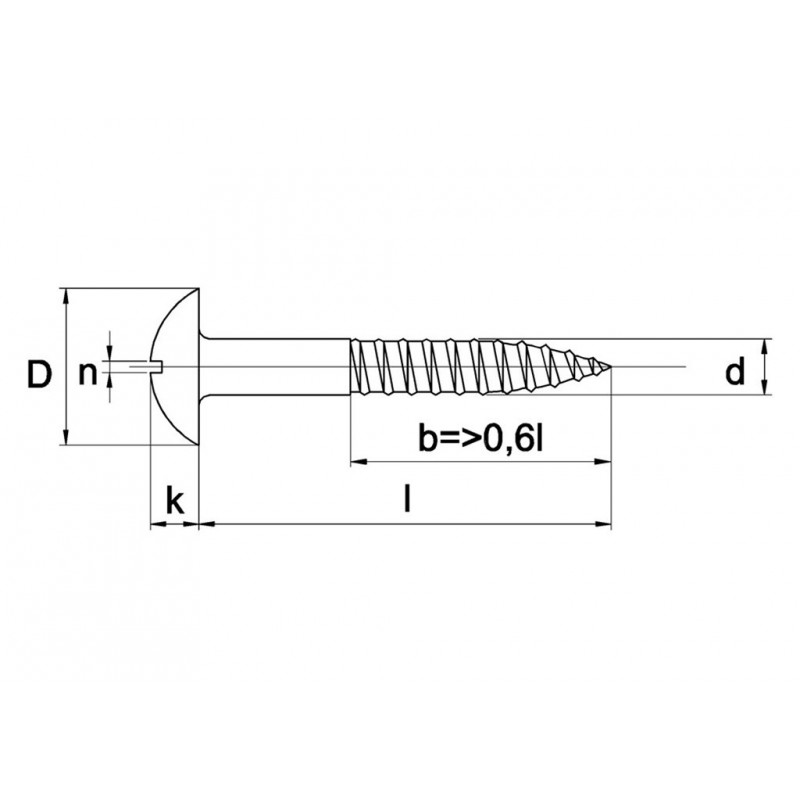 Houtschroef Din96 Bk 4X30Mm Ms Vern - 200 stuks