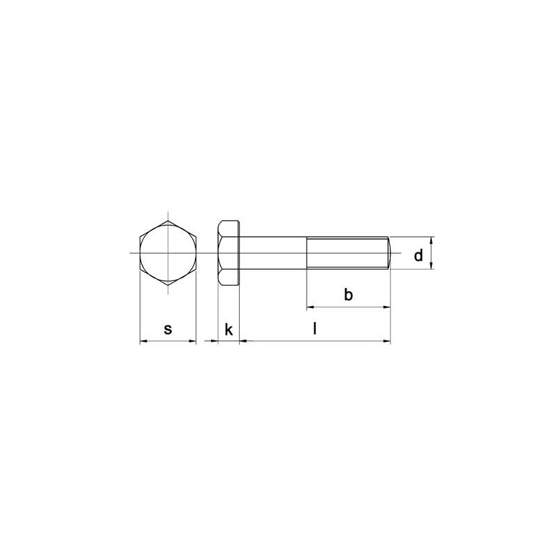 Bout Din931 8.8 M12X170Mm Elvz zonder Moer - 25 stuks