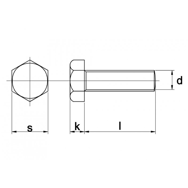 Tapbout Din933 8.8 M3X25Mm Verzinkt - 500 stuks