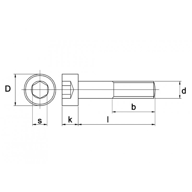 Inbusbout Din912 8.8 Ck M8X75Mm Elvz - 100 stuks