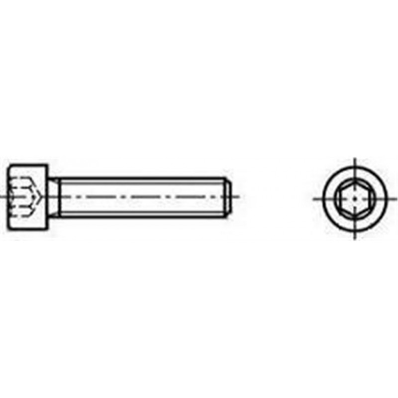 Inbusbout Din912 12.9 Ck M5X25Mm Zwart - 500 stuks