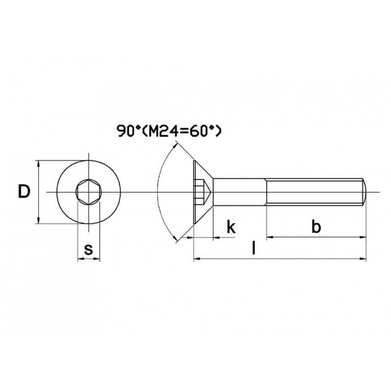 Inbusbout Din7991 10.9 Vk M4X10Mm Zwart - 500 stuks