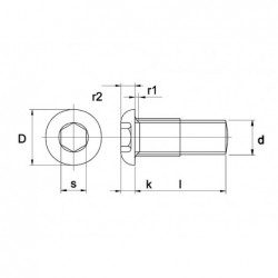 Inbusbout Iso7380 10.9 Bk M10X25Mm Elvz - 200 stuks