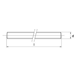 Draadeind Din975 4.6 M8X3000 Zwart