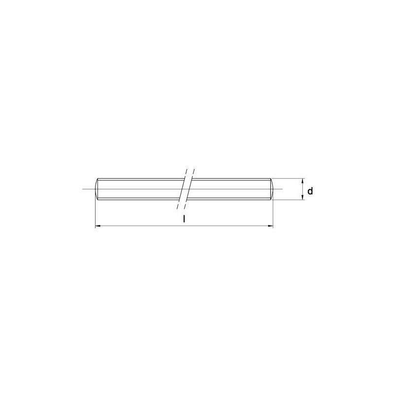 Draadeind Din975 4.6 M8X3000 Zwart