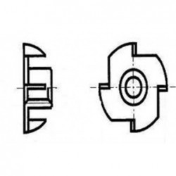 Inslagmoer M4 Elvz - 200 stuks