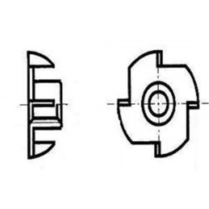 Inslagmoer M4 Elvz - 200 stuks