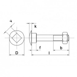 Slotbout Din603/555 4.6 M6X16 Verzinkt - 200 stuks