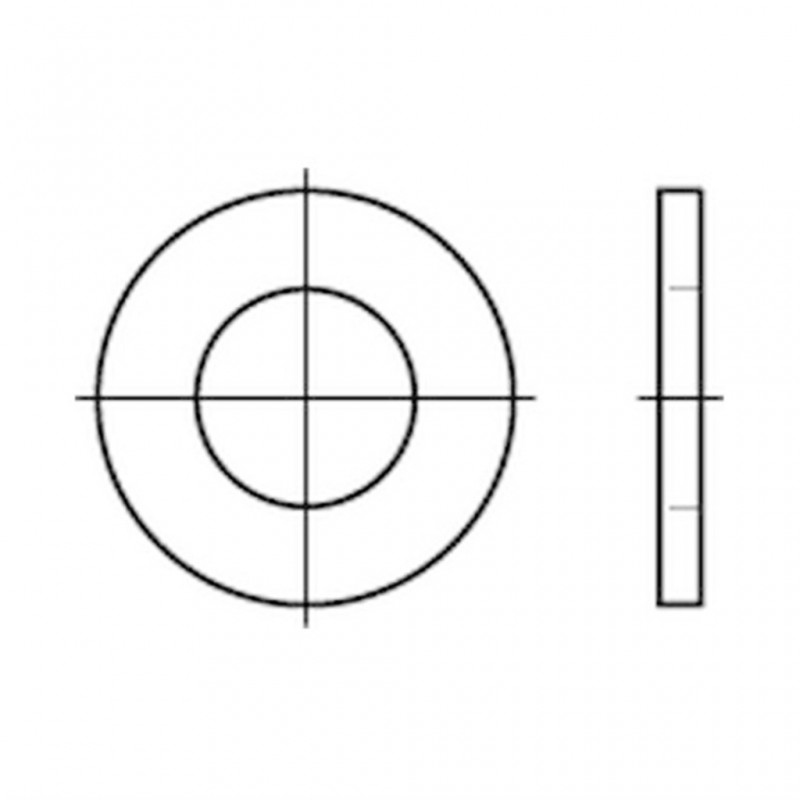 Sluitring Din126 Vlak M10 Thermisch Verzinkt - 200 stuks