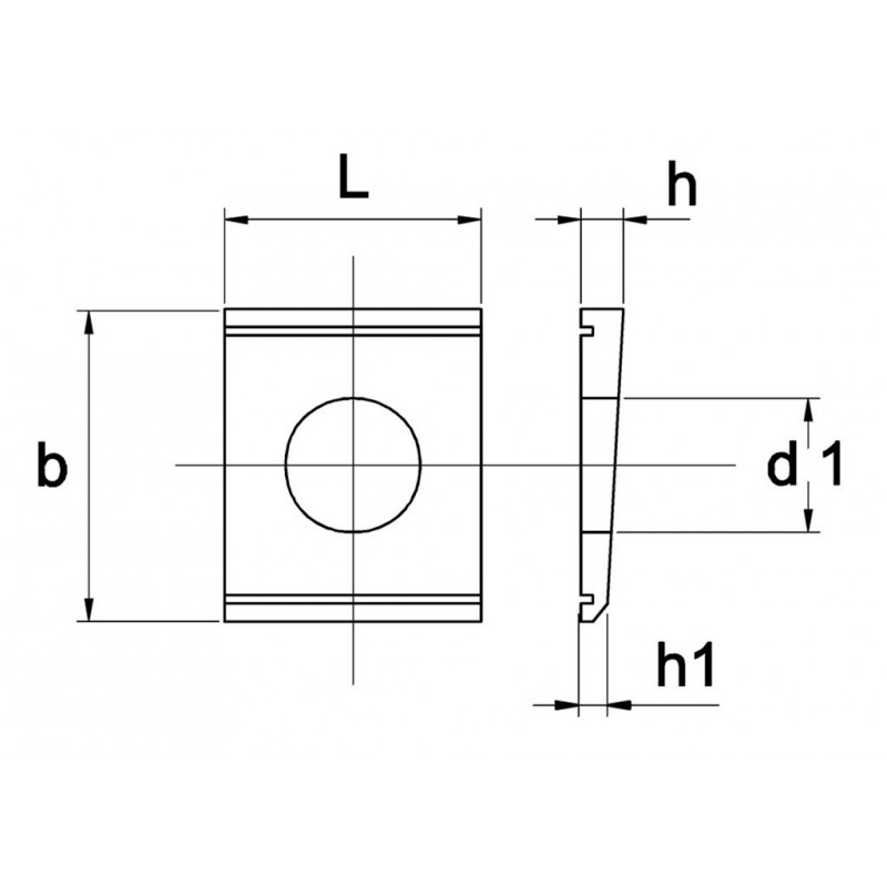 Hellingplaat Din434 8% M10 Blank - 200 stuks