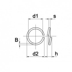 Veerring Din127B M3 Elvz - 200 stuks