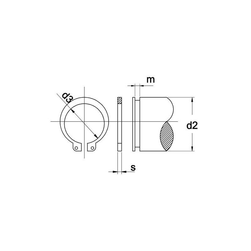 Borgring Din471 9X1Mm Voor As - 200 stuks