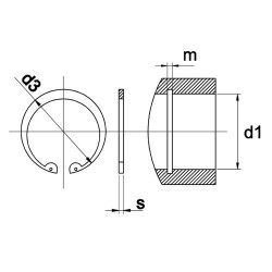 Borgring Din472 97X3Mm V Boring  - 10 Stuks