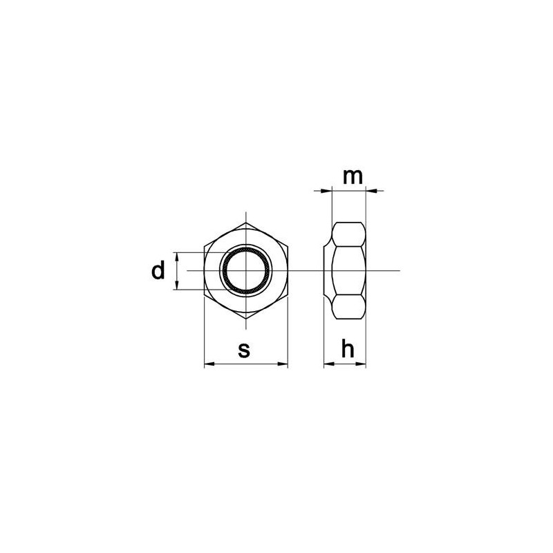 Borgmoer Nyloc Din985 M18 Rvs A4 Sw27 - 50 stuks