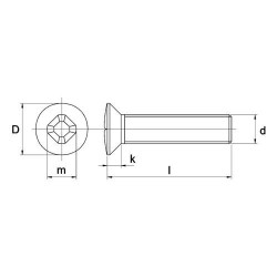 Metaalschroef Din963 M8X30Mm Vk Rvs A2 - 200 stuks