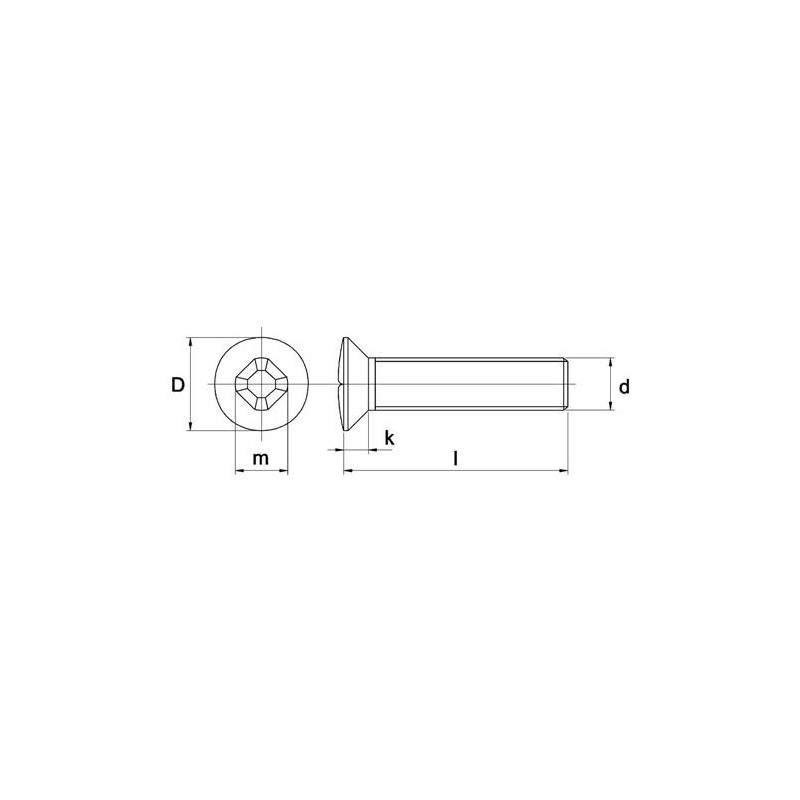 Metaalschroef Din963 M8X30Mm Vk Rvs A2 - 200 stuks