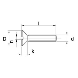 Metaalschroef Din963 M10X20Mm Vk Rvs A2 - 100 stuks