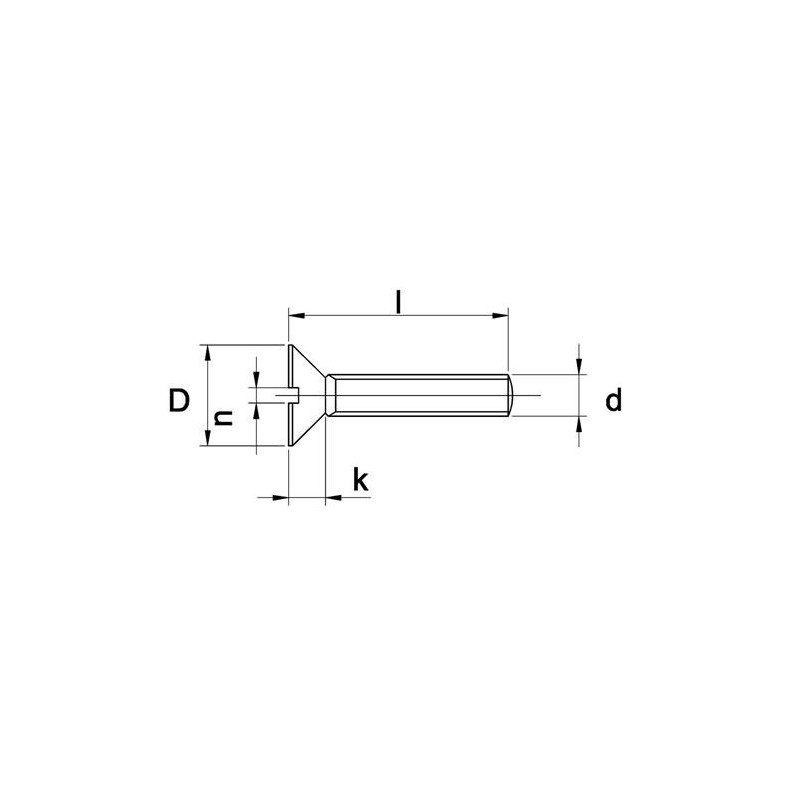 Metaalschroef Din963 M10X20Mm Vk Rvs A2 - 100 stuks