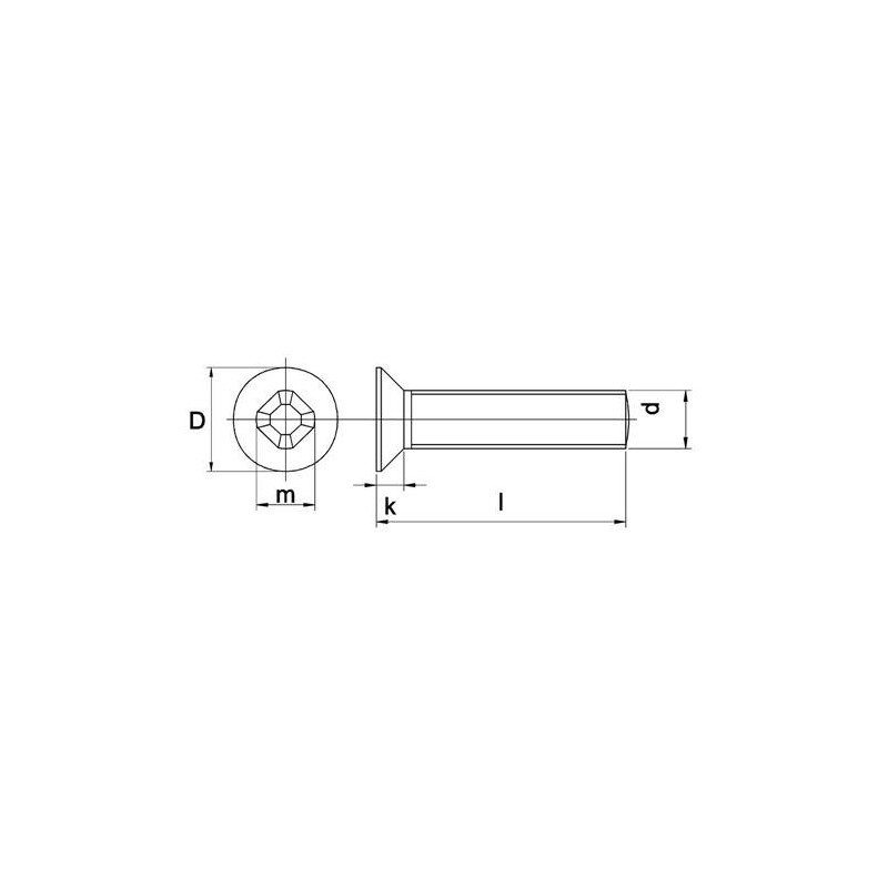 Metaalschroef Din965Ph M3X8Mm Vk RVS A2 - 200 stuks