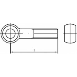 Knevelschroef Din 444B M10X100 Messing - 10 Stuks