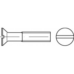 Metaalschroef Din963 M6X12Mm Pk Messing - 200 Stuks