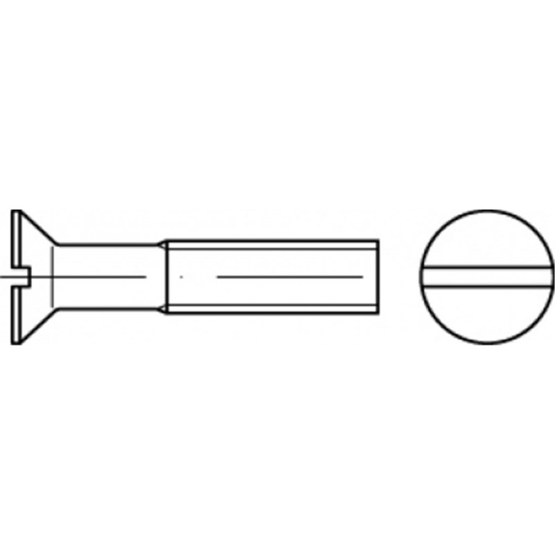 Metaalschroef Din963 M6X12Mm Pk Messing - 200 Stuks