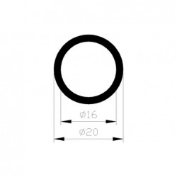 Buis Rond 20X16Mm Alu 1M