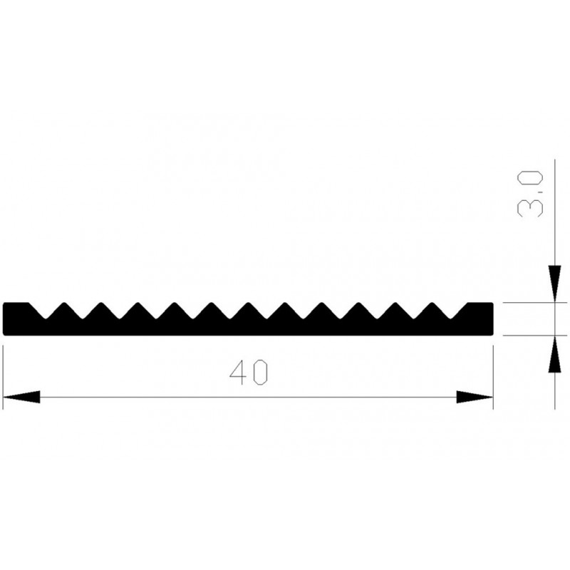 Slijtstrip 2220 40X3Mm 2M Alu