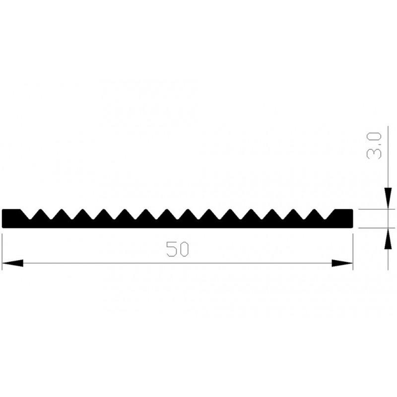 Slijtstrip 2221 50X3Mm 2M Alu