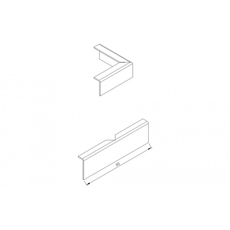 Koppelplaatje Dakrandprof 35X44Mm