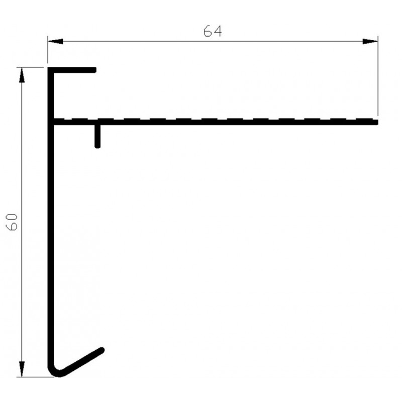 Dakrandprofiel 7202 60X64Mm Alu - 2