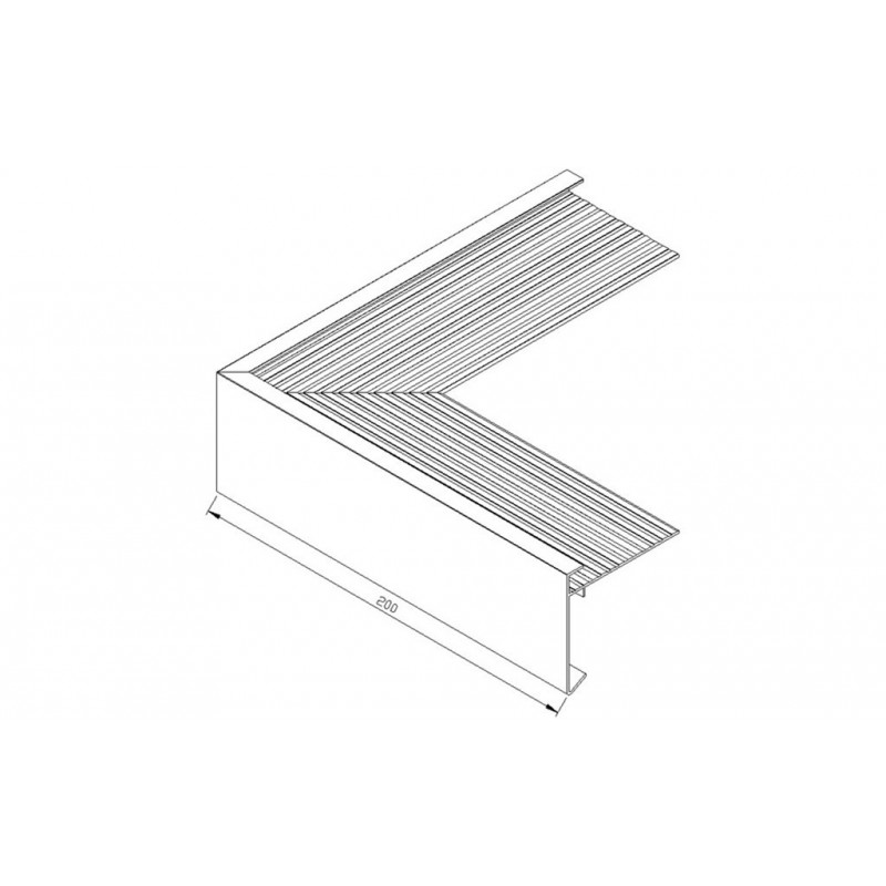 Uitwendige Hoek 1202 Dakrandprof 60X64Mm