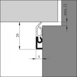 Ellen Tochtstrip Elro Xl 300Cm Alu Acryl