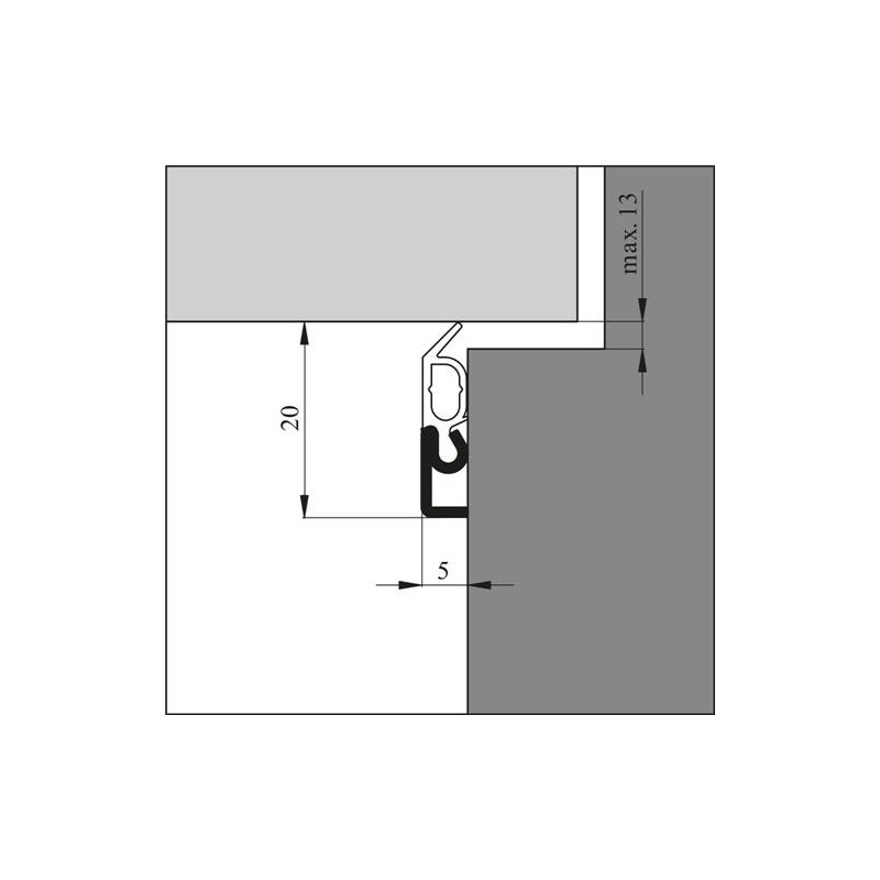 Ellen Tochtstrip Elro Xl 300Cm Alu Acryl