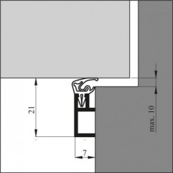 Ellen Tochtstrip Arp+ 300Cm Alu Acryl