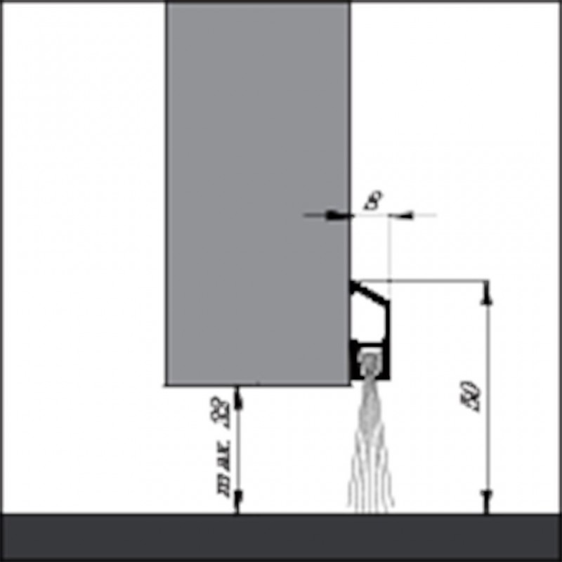 Dorpelstrip Ibs-Borstel 300Cm Alu