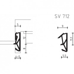 Dichting Sv712 Zwart - 180 Meter